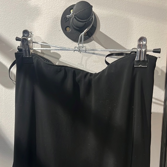 Black Skirt HI- Low Double Layer Chiffon - Picture 3 of 5